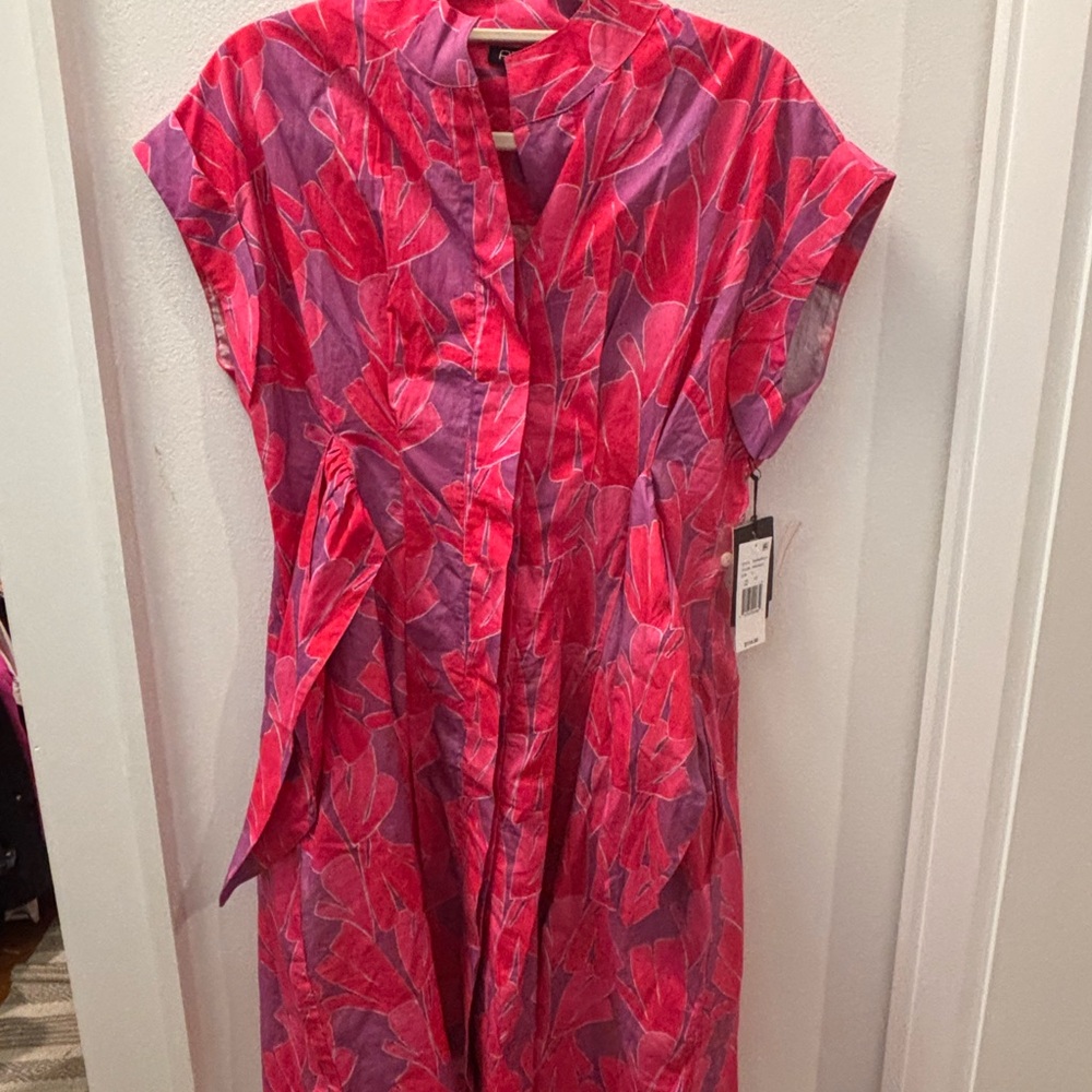 APNY Floral Pink Midi Dress